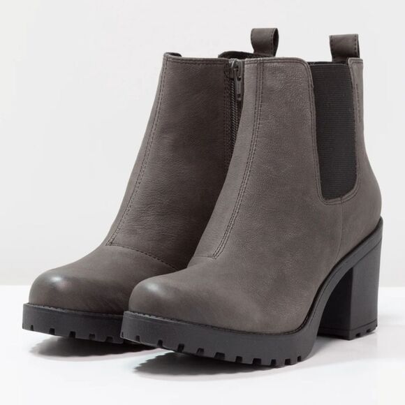 VAGABOND Shoemaker Gray Grace Platform Ankle Boots - Picture 1 of 13